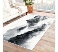 CUDAOO Digital Printed Unique Design carpet Hidden Ink Mountain Living Room Bedroom Sofa Mat Door Mat Home Decoration(Black and white)-180x240cm
