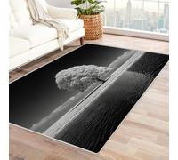 CUDAOO Digital Printed Unique Design carpet White Lone Tree Living Room Rugs Decorative Indoor Floor Mat Natural Theme(Black and white)-150x240cm