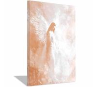 CUDAOO Wings Canvas Wall Art Warm light and shadows Science Fiction Artworks, Suitable for Living Room Bedroom Decor Kid's Room Wall Decoration(white)-20x30cm Framed
