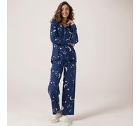 Cuddl Duds Cozy Jersey PJ Set BLACK BOUQUETS 2XL