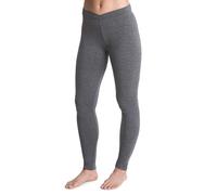 Cuddl Duds Softwear with Stretch Leggings for Women - Soft Lightweight Base Layer Tights - Mid Rise Crossover Waistband, Heather Charcoal, S