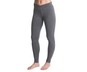 Cuddl Duds Softwear with Stretch Leggings for Women - Soft Lightweight Base Layer Tights - Mid Rise Crossover Waistband, Heather Charcoal, XL