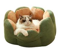 Cuddle and Cat Bed, Puppy and Kitten Bed, Round Petals, Plush Flannel, Pet Cushions, Washable Beds, Dog Bed, Sofa for Dogs, Cat Bed, Shape