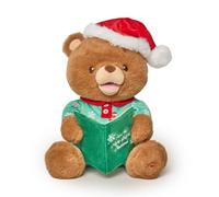 Cuddle Barn Bedtime Stories Teddie - Animated Christmas Plush Bear, 12" | Reads 'Twas the Night Before Christmas, Body and Mouth Moves, Twinkling Music, Holiday Pajamas Outfit, Premium Plush