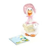 Cuddle Barn - Mother Goose Read-Along (Pink) | Animated Bird Plush with Mouth Movement Recites 7 Nursery Rhymes, Comes with Board Book, 14 inches