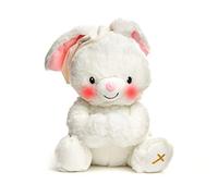 Cuddle Barn - Paws for Prayer Bunny | Animated Singing Bunny Stuffed Animal Plush Toy Prays Lights Up and Sings This Little Light of Mine, 10 inches