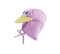 Cuddle Club Baby and Toddler Adjustable Sun Hat | All-Day Coverage for Infant's Head & Neck - Purple Penguin - Small