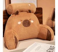 Cuddle Cushion For Kids Adults, Capybara Reading Pillow, Bed Rest Pillow, Soft Cosy Reading Cushion With Neck Roll And Arms For Sitting In Bed Or On The Couch, Backrest For Adults, For Readings, TV