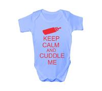 Cuddle Me ~Funny Babygrow~Babies Gift Boy/Girl Vest Babies Clothing ~ Birthday 0-3 Blue