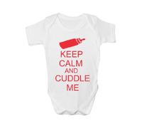 Cuddle Me ~Funny Babygrow~Babies Gift Boy/Girl Vest Babies Clothing ~ Birthday 0-3 White