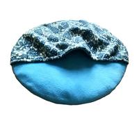 Cuddle Sack Sleeping Bag, 15.0 in Small Animal Beds, Soft Polar Fleece Pouch Hideout Cave, Warm Reptile Snuggle Sack for Geckos, Lizards, Bearded Dragons, Hamsters, Chinchillas, Blue and White