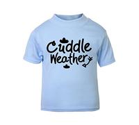 Cuddle Weather Snuggles Statement [BBY5] Short Sleeve Cotton Toddler t Shirt, 1-2 Years, Pastel Blue