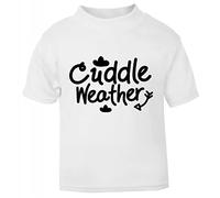 Cuddle Weather Snuggles Statement [BBY5] Short Sleeve Cotton Toddler t Shirt, 1-2 Years, White