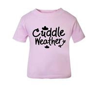 Cuddle Weather Snuggles Statement [BBY5] Short Sleeve Cotton Toddler t Shirt, 2-3 Years, Pastel Pink