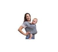 CuddleBug Baby Sling Carrier for Newborns - Infant Baby Wrap Carrier up to 36 lbs - Lightweight & Hands Free Baby Sling Carrier (Grey)