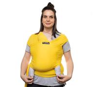 Cuddlebug Baby Wrap Carrier, Soft Stretchy Newborn Sling, 3-16 kg, Yellow