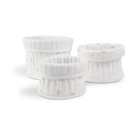 CuddleCo 3pk Storage Basket Set - Premium Fabric Baskets for Nursery Storage, Versatile Baby Laundry Baskets, Perfect for Organising Toys & Clothes, Stylish & Ideal for Kids' Rooms (Cashmere Meadow)