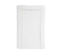 CuddleCo Baby Nappy Changing Mat - Waterproof, Anti-Roll Nursery Changing Table Topper with Curved Sides and Raised Edges - Yellow Stripe