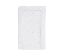 CuddleCo Baby Nappy Changing Mat - Waterproof, Anti-Roll Nursery Changing Table Topper with Curved Sides and Raised Edges - Yellow Ditsy Floral