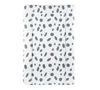 CuddleCo Baby Nappy Changing Mat - Waterproof, Anti-Roll Nursery Changing Table Topper with Curved Sides and Raised Edges - Dalmatian
