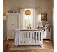 CuddleCo Burford 3 Piece Nursery Furniture Set - White/Oak
