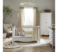 CuddleCo Clara 3 Piece Nursery Furniture Set - White & Ash