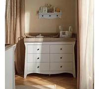 CuddleCo Clara 6 Drawer Dresser - White/Ash