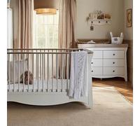 CuddleCo Clara Luxe 2 Piece Furniture Set - White/Ash