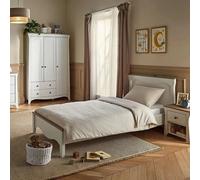 CuddleCo Clara Single Bed - White/Ash