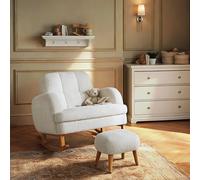 CuddleCo Etta Cuddle Nursing Chair & Foot Stool - Boucle Off-White