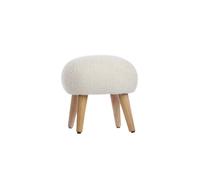 CuddleCo Etta Foot Stool - Boucle Off-White