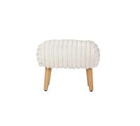CuddleCo Etta Foot Stool - Faux Fur Cream
