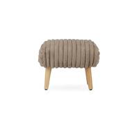CuddleCo Etta Foot Stool - Faux Fur Mink
