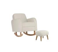 CuddleCo Etta Nursing Chair & Foot Stool - Boucle Off-White
