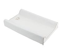 CuddleCo Luxurious Bamboo and Memory Foam Changing Mat - Soft and Supportive Solution for Comfortable Diaper Changes - Natural White