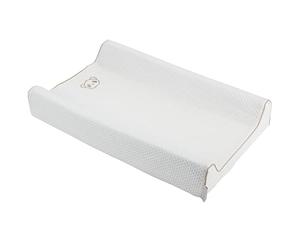 CuddleCo Luxurious Bamboo and Memory Foam Changing Mat - Soft and Supportive Solution for Comfortable Diaper Changes - Natural White