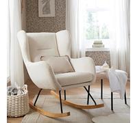 CuddleCo Marley Nursing Chair and Footstool - Teddy Off White