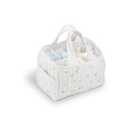 CuddleCo Nappy Caddy - Quilted Nappy Caddy Organiser with 3 Spacious Internal Compartments, Outer Pocket, Sturdy Handles, Machine Washable - Newborn Essentials for Parents (Cashmere Meadow)