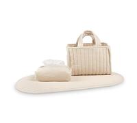 CuddleCo Nappy Caddy Set in Cashmere Waffle