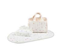 CuddleCo Nappy Caddy Set in Ditsy Cherry