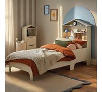 CuddleCo Play House Single Bed With Storage - Pebble