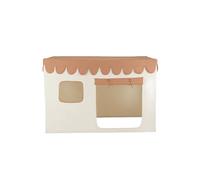 CuddleCo Play House with Scalloped Bunting - Encourages Imaginative Play with Roll-Down Door, Peek-Through Windows, Soft Cotton Canvas, Lightweight Design, Folds Away Neatly (Tuscany)