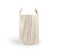 CuddleCo Storage Basket - Large, Lightweight Laundry Basket with Handle for Kids and Parents, Versatile for Toy Storage and Organising, Easy to Carry and Store (Cashmere Waffle)