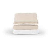 CuddleCo Universal Crib/Co Sleeper Bedding Set - Comforter Blanket, 3 Muslin Squares, 2 Next To Me Crib Sheets, Breathable & Stylish for Your Little One (Cashmere Waffle)