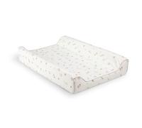 CuddleCo Wedge Changing Mat in Cashmere Meadow - Baby Changing Mat with Memory Foam Layer, Anti Roll Feature, Non-Slip Base, Waterproof & Washable Cover - Ideal for Parents' Nursery Needs