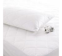 Cuddledown Pure Cotton Pillow Protectors with Zip (2 Pack), Machine Washable, Anti-Allergy