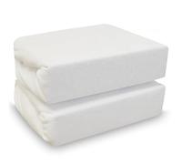 Cuddles Collection Bedside Crib Sheets 55x86cm Next To Me Compatible 100% Jersey Cotton Sheets Pack of 2 (White)