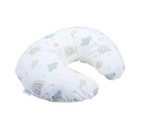 Cuddles Collection Nursing Pillow with 100% Cotton Cover - Removable Cover Breastfeeding Pillows for Comfortable Nursing Support Baby Pillow (Rainbow)