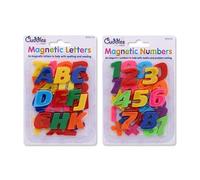 Cuddles Educational Magnetic Letters and Numbers Set, 26 Pieces Each, Colorful Learning Aids for Spelling, Reading and Math Problem Solving