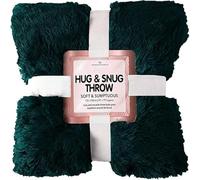Cuddles Throws Hug & Snug Long Pile Fulffy Fur Fleece Blankets Super Soft Warm Cosy Couch Sofa Settee Bed Sherpa Fleece Throws Travel Multipurpose Large Blankets (Teal GC, Double - 150x200cm)